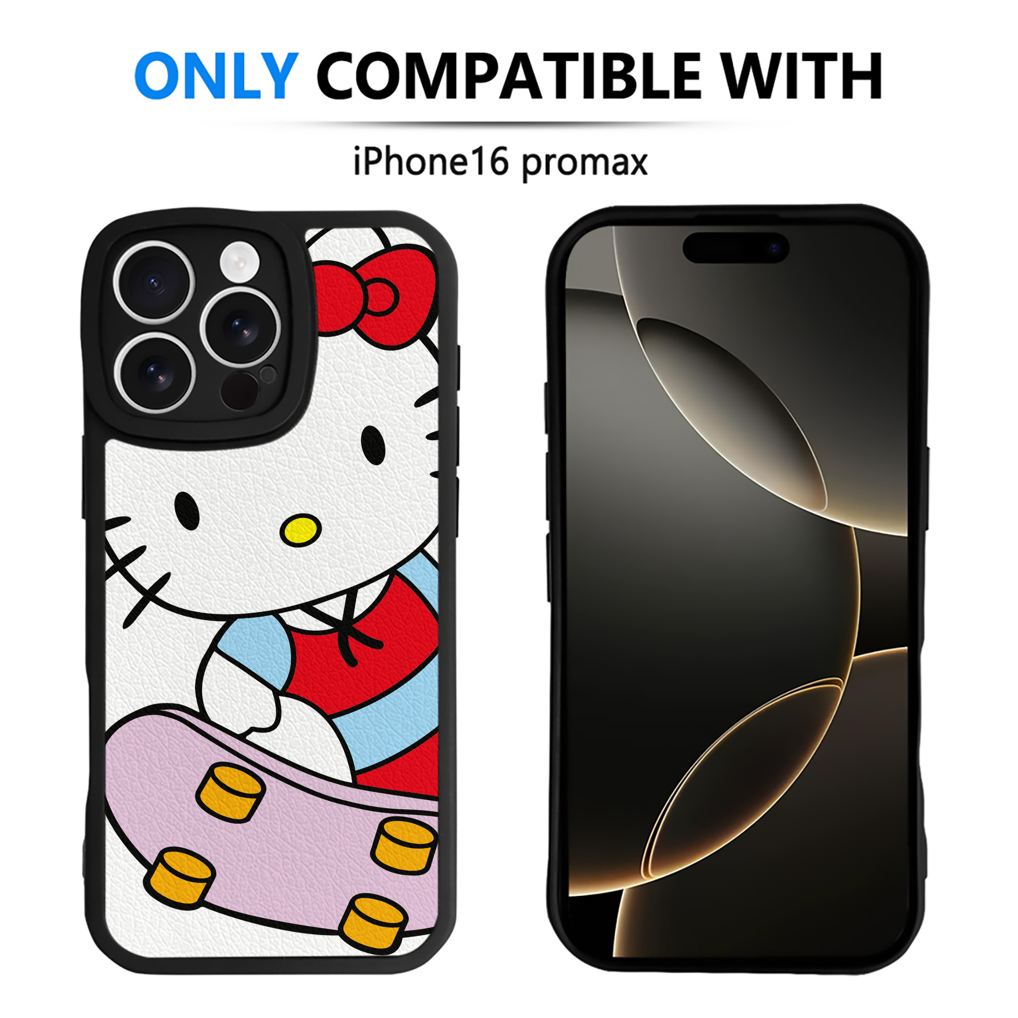 （画像用） Hello Kitty ハローキティ 【iPhone 16シリーズ対応】シリコンスマホケース（レザー調） 材質：シリコン